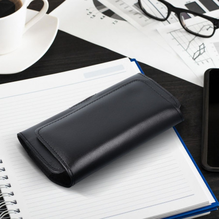 Univerzální pouzdro, Horizontální pouzdro, Pouzdro na opasek ROYAL Crazy Horse na Samsung Galaxy S21 5G Černý