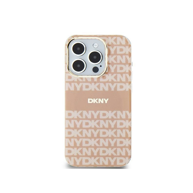 Kryt DKNY Repeat Texture Pattern Stripe na Apple iPhone 11 MagSAFE  Růžový