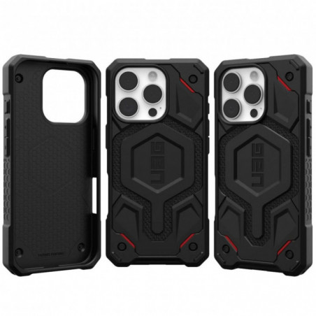 Kryt Urban Armor Gear Monarch Pro na Apple iPhone 16 Pro MagSAFE Kevlarově černý
